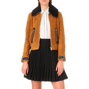 MAJE camel suede jacket size S